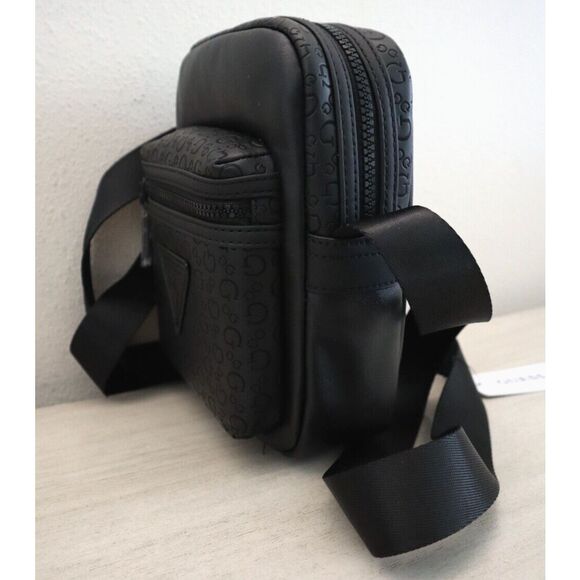 GUESS DB882791 Unisex Black Insignia Triangle & G-Logo Crossbody/Shoulder Bag - Picture 3 of 13